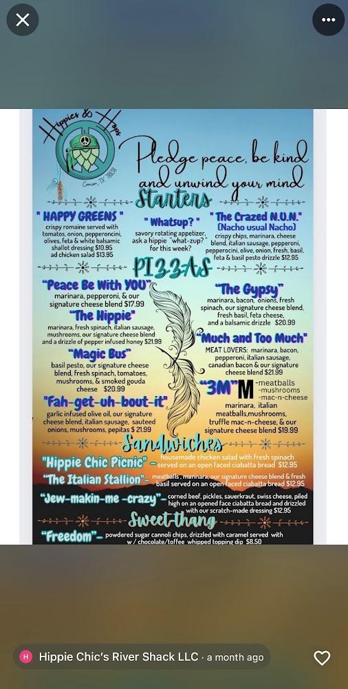 Hippie Chic's River Shack LLC Menu image 4